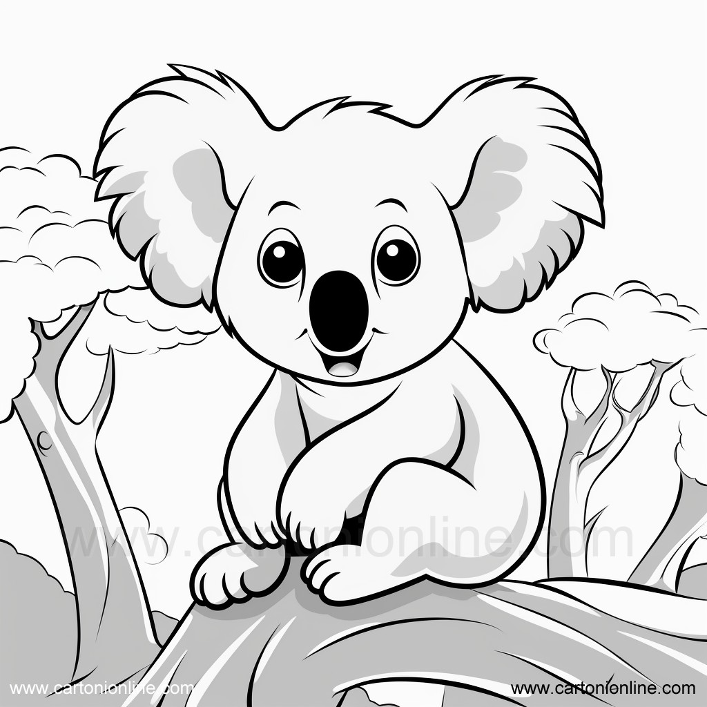 Koala 18 från Koala målarbok för att skriva ut och färglägga