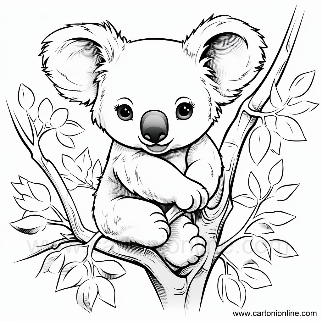 Koala 20 Desen Koala de imprimat și colorat