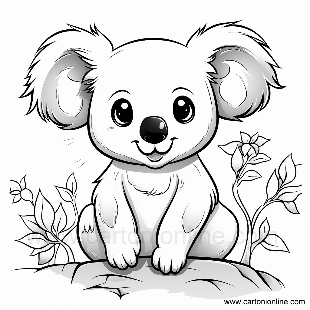 Dibujo de Koala 21 de Koala para imprimir y colorear