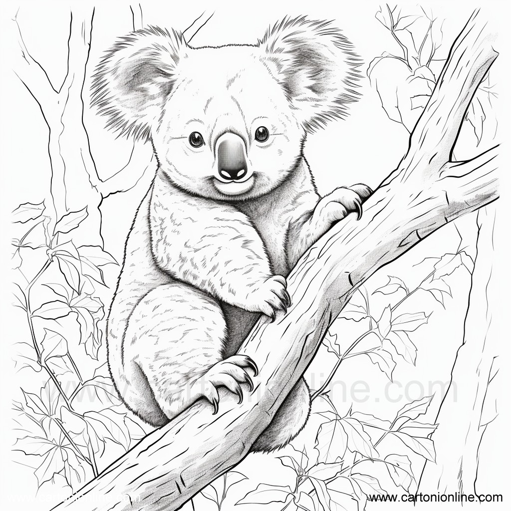 Coloriage 25 de Koala à imprimer et colorier