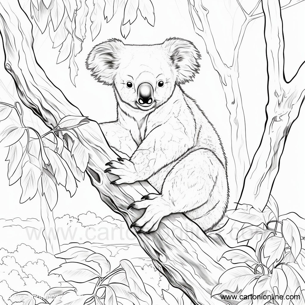 Coloriage 26 de Koala  imprimer et colorier
