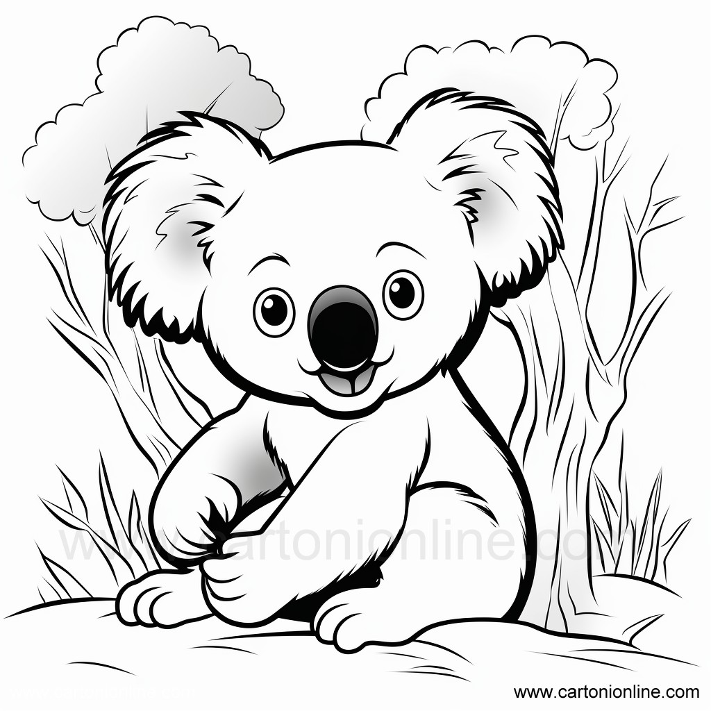 Dibujo de Koala 28 de Koala para imprimir y colorear