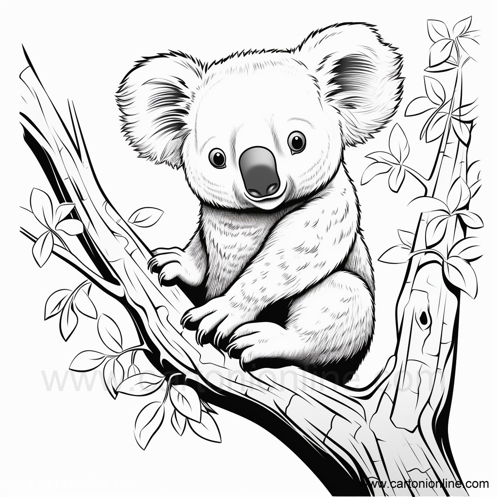Koala 30  coloring page to print and coloring