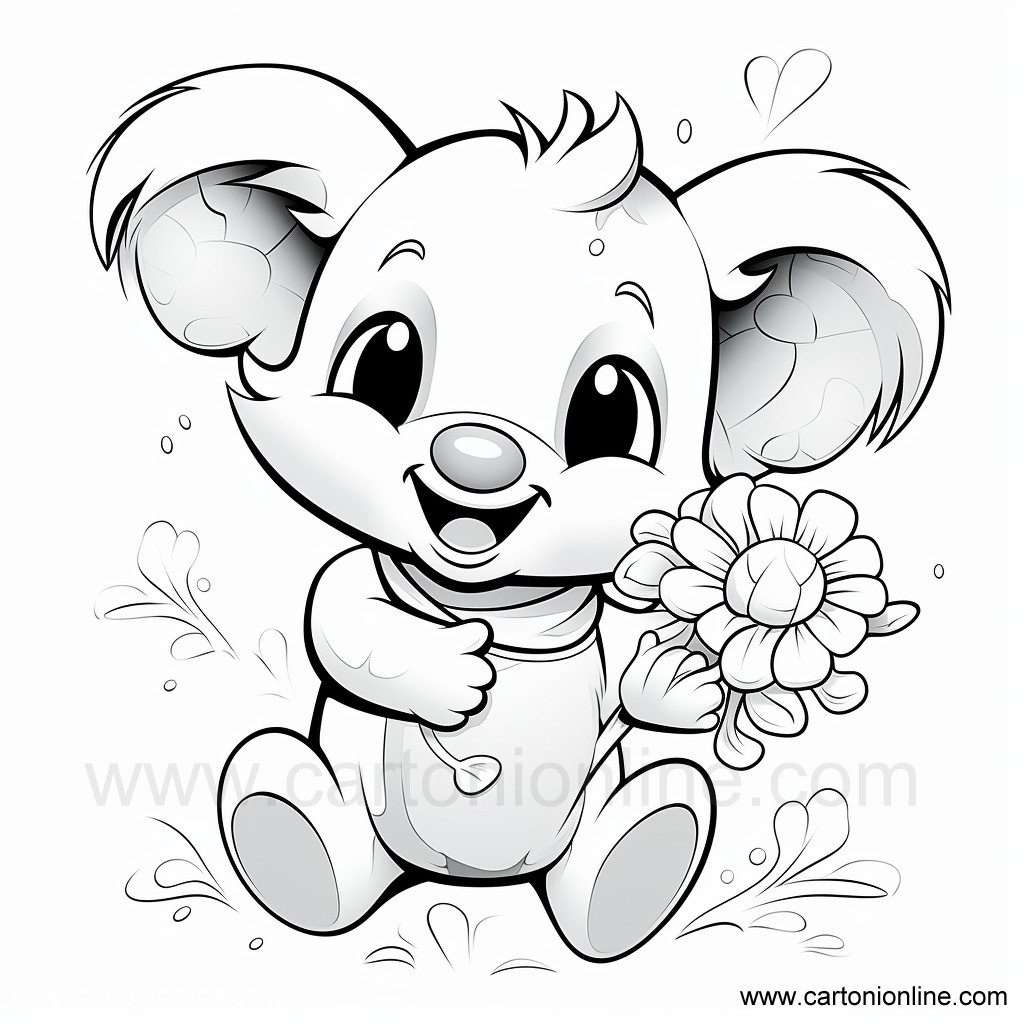 Koala 32  coloring page to print and coloring