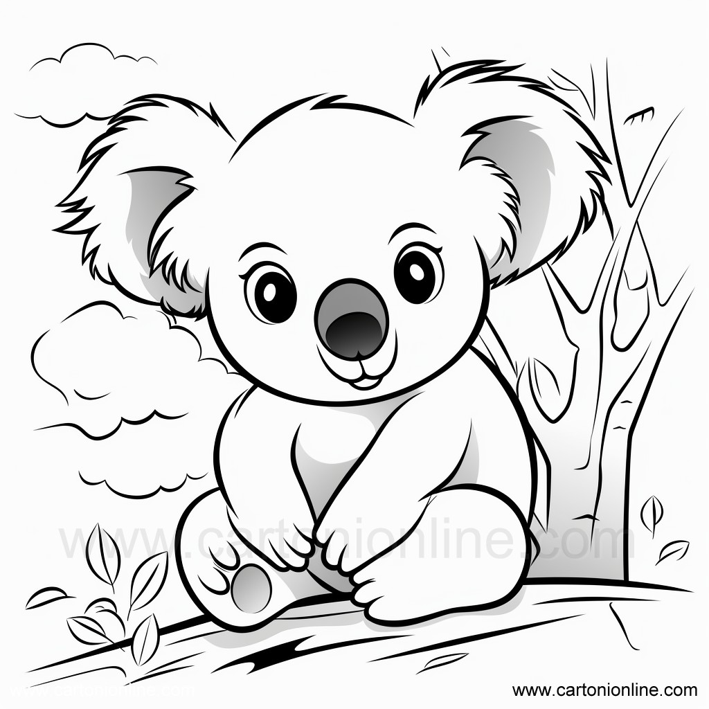 Coloriage 38 de Koala  imprimer et colorier