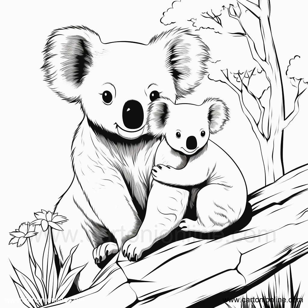 Coloriage 41 de Koala  imprimer et colorier