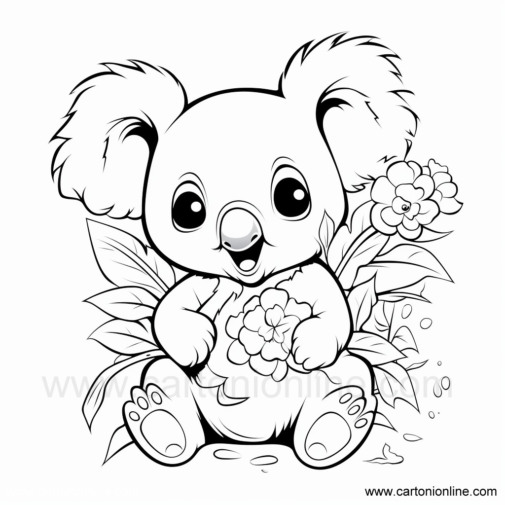 Disegno 42 di Koala da stampare e colorare