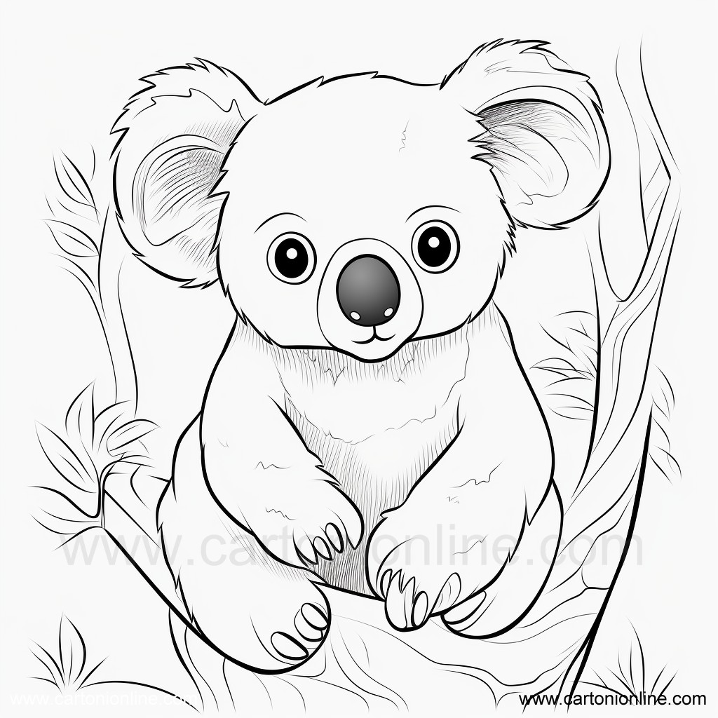 Disegno 43 di Koala da stampare e colorare