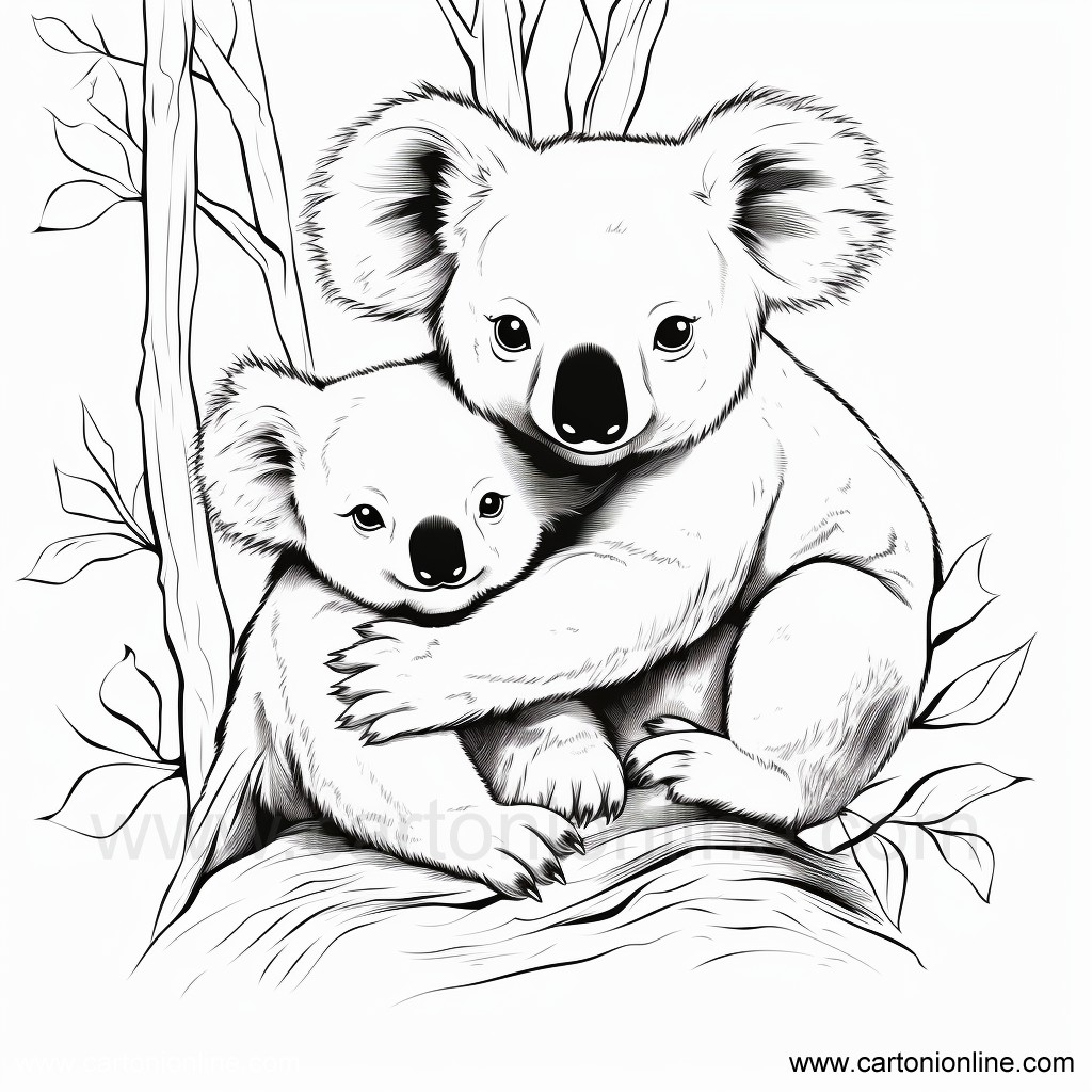 Desen Koala 49 de imprimat și colorat