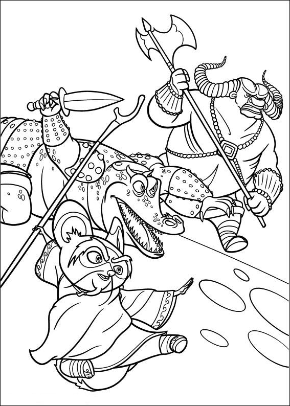 صفحة التلوين Kung Fu Panda 14 للطباعة واللون