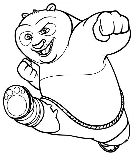 صفحة التلوين Kung Fu Panda 20 للطباعة واللون
