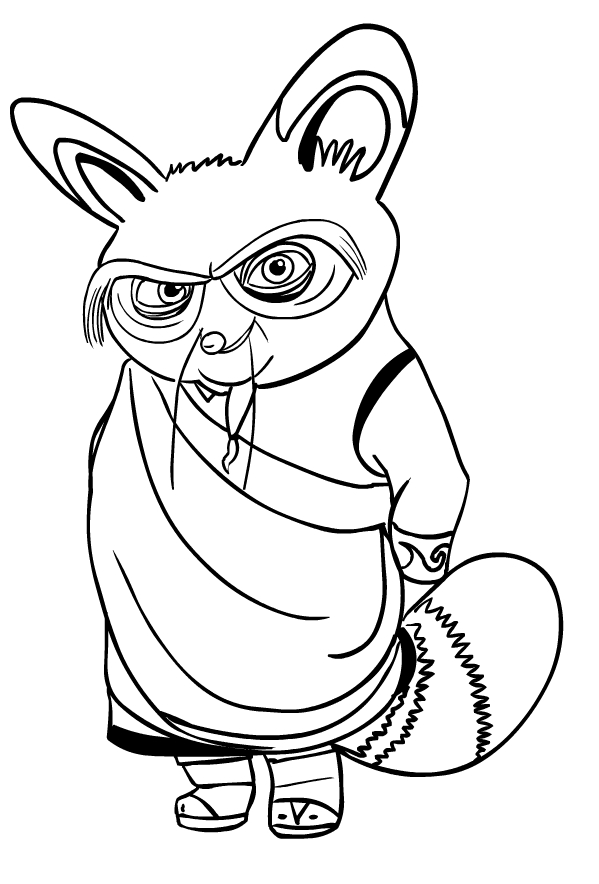 Dibujo del Maestro Shifu de Kung Fu Panda para imprimir y colorear