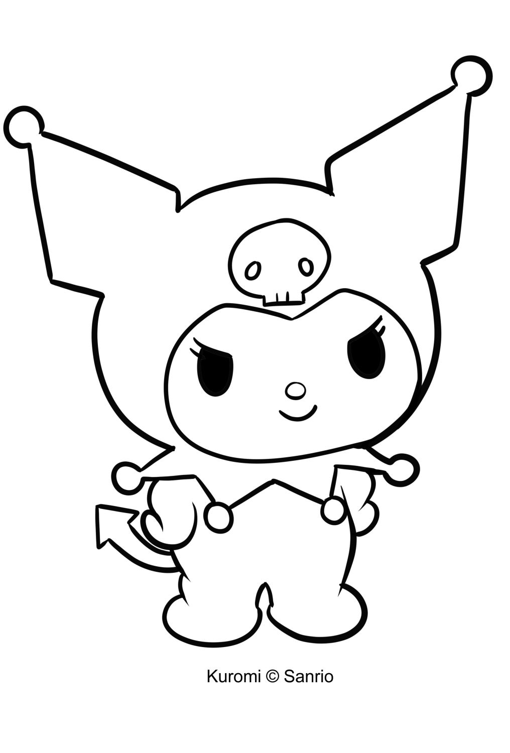 Dibujo de Kuromi 03 de My Melody para colorear