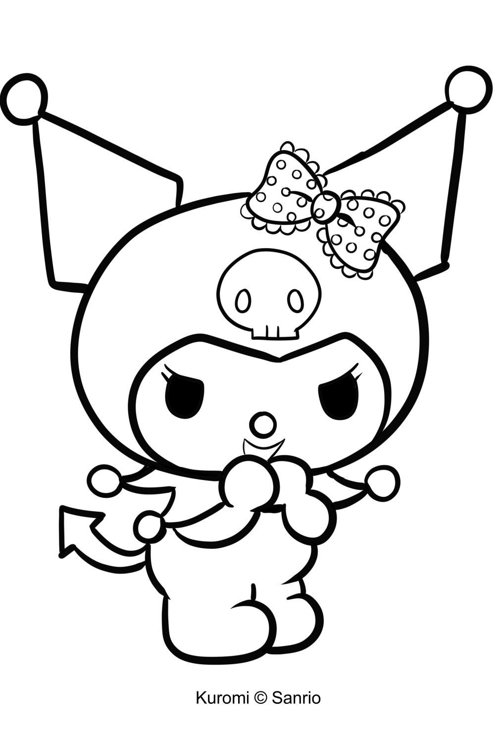 Coloriage de Kuromi 05 de My Melody à imprimer et colorier