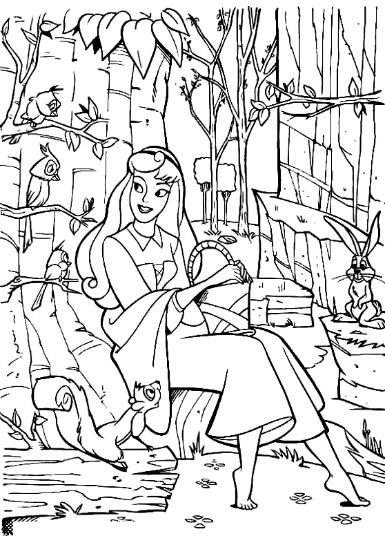 Drawing 8 from Sleeping Beauty coloring page to print and coloring