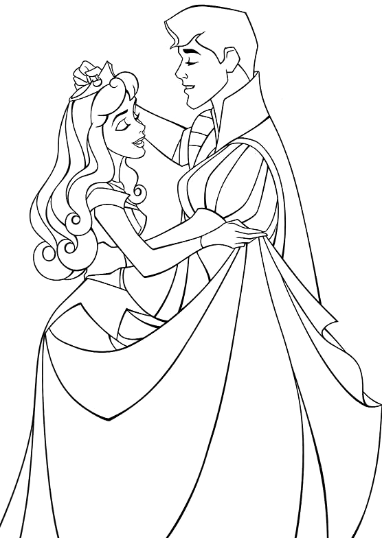 Drawing 18 from Sleeping Beauty coloring page to print and coloring