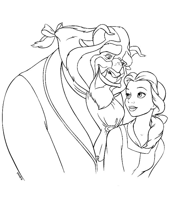 Beauty and the Beast 06 from Beauty and the Beast coloring page to print and color
