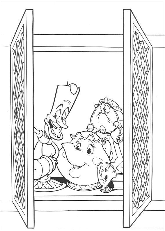 Beauty and the Beast 14 from Beauty and the Beast coloring page to print and coloring