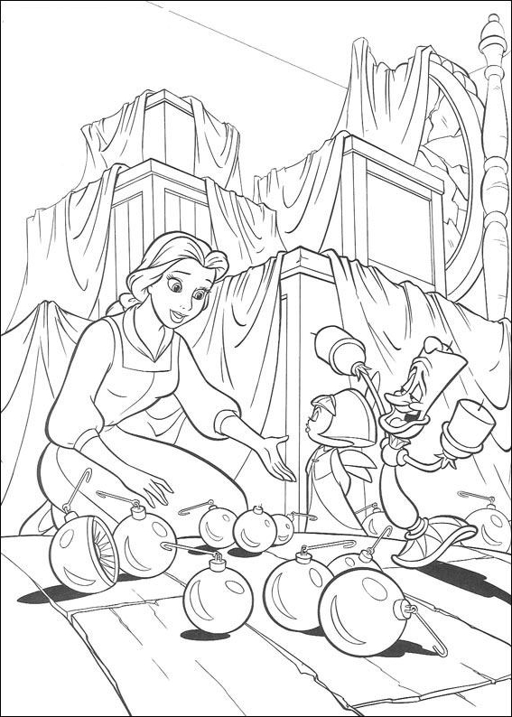 Beauty and the Beast 16 from Beauty and the Beast coloring page to print and color
