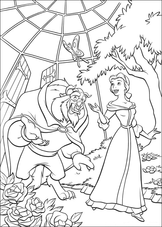 Beauty and the Beast 29 from Beauty and the Beast coloring page to print and color