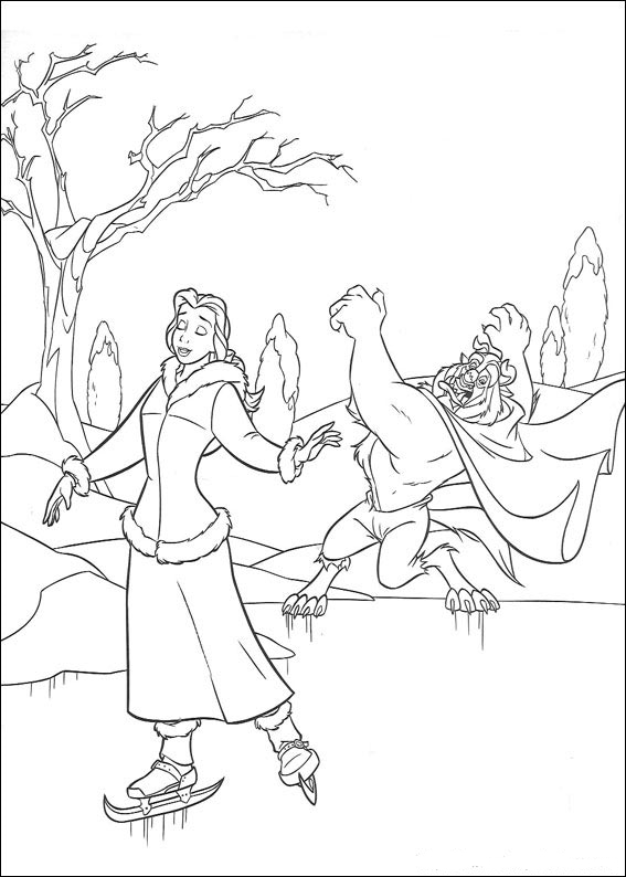 Desenho de A Bela e o Monstro (A Bela e a Fera) 38 de A Bela e o Monstro (A Bela e a Fera) para imprimir e colorir