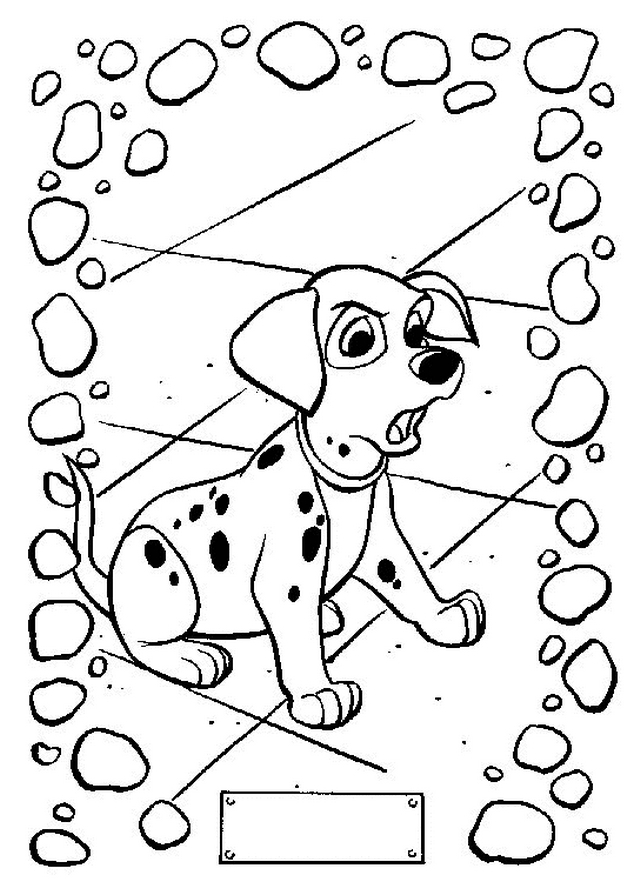 Drawing 5 from 101 Dalmatians coloring page to print and coloring
