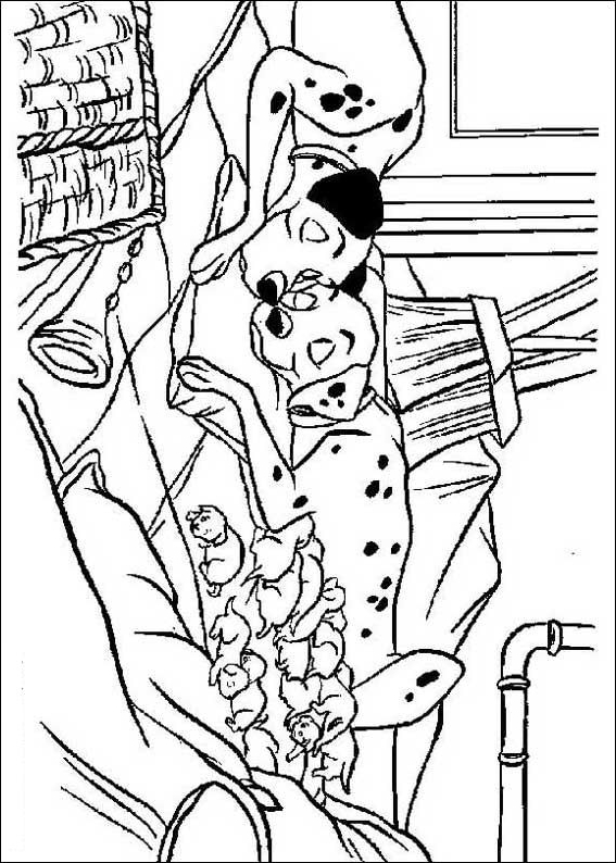 Drawing 9 from 101 Dalmatians coloring page to print and coloring