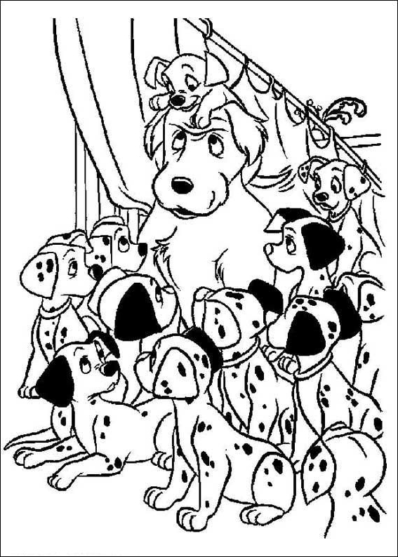 Drawing 14 from 101 Dalmatians coloring page to print and coloring