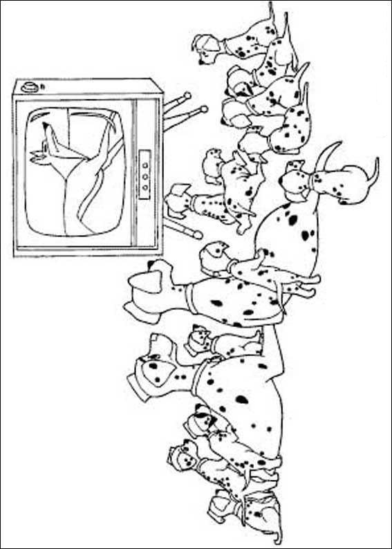 Drawing 15 from 101 Dalmatians coloring page to print and coloring