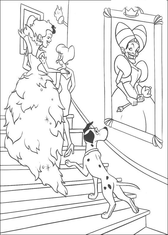 Drawing 21 from 101 Dalmatians coloring page to print and coloring