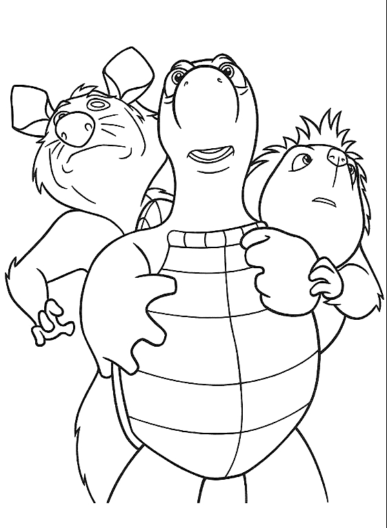 The gang of the forest coloring page 3 to print and color