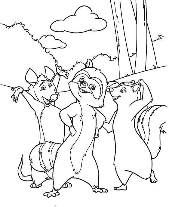 Drawing 6 from Over the Hedge coloring page to print and coloring