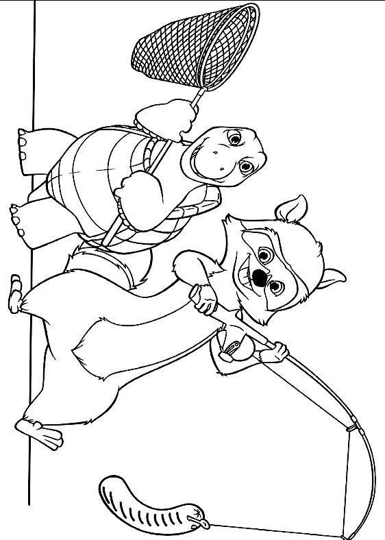 The gang of the forest coloring page 9 to print and color