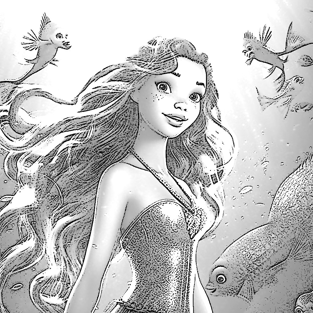The Little Mermaid (Halle Bailey) 09  coloring pages to print and coloring