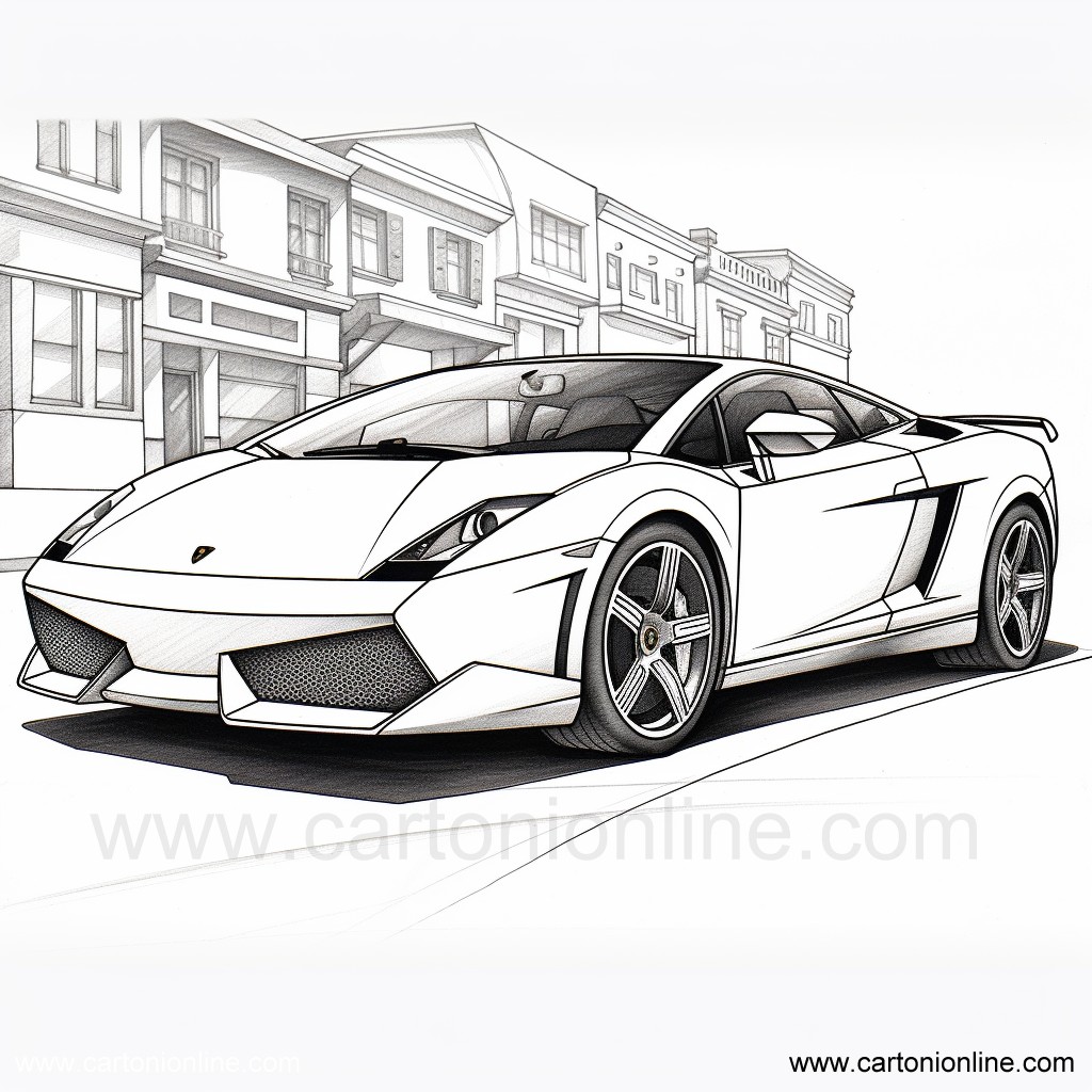 Disegno Lamborghini 11 di Lamborghini da stampare e colorare