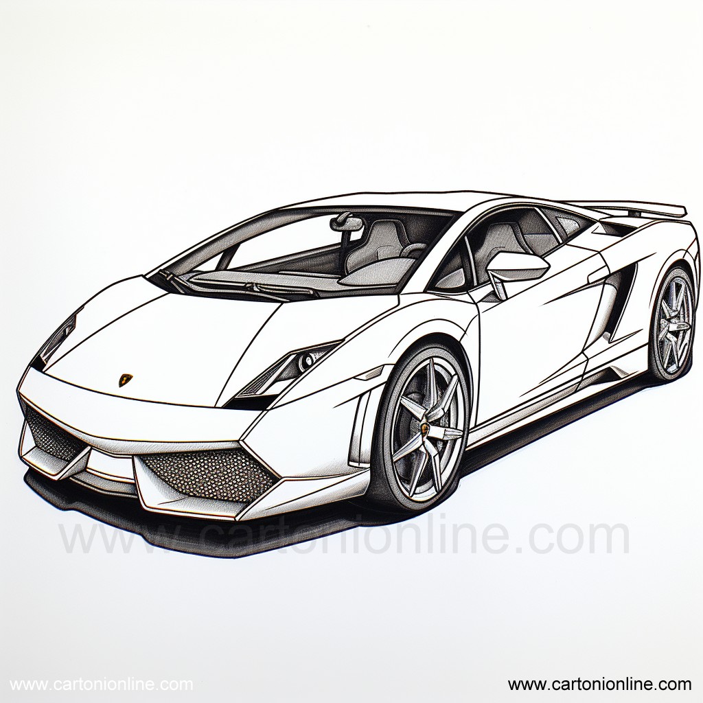 Desenho 12 de Lamborghini para imprimir e colorir