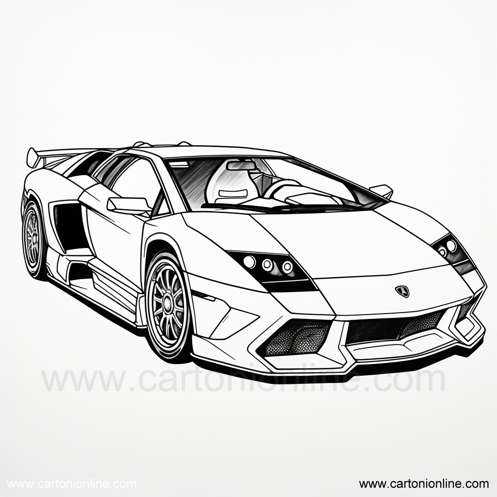 Disegno Lamborghini 15 di Lamborghini da stampare e colorare