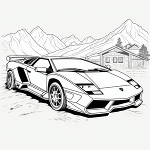 Lamborghini coloring page