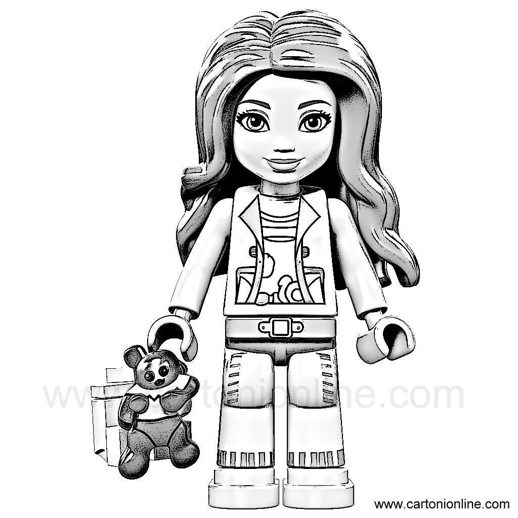 Desenho 01 de Lego Friends para imprimir e colorir