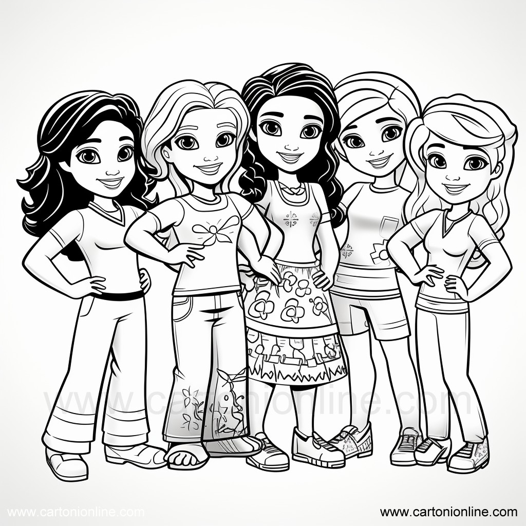 Desenho 50 de Lego Friends para imprimir e colorir