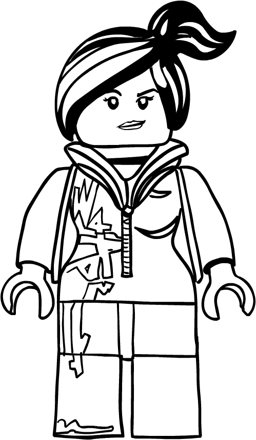 Lucy from Lego Movie coloring page to print and color