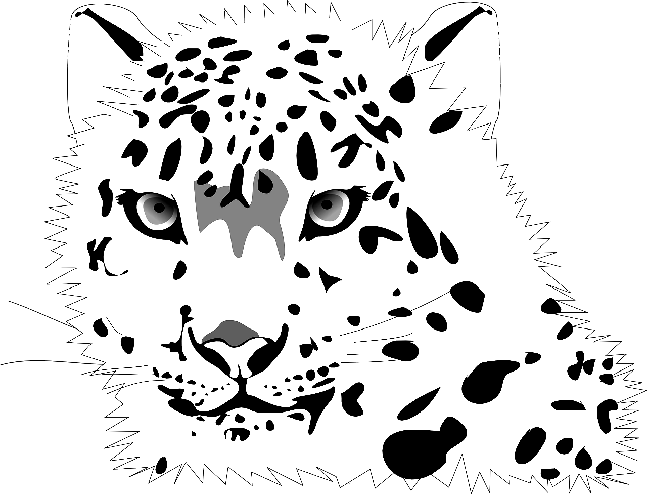 Disegno da colorare di un leopardo