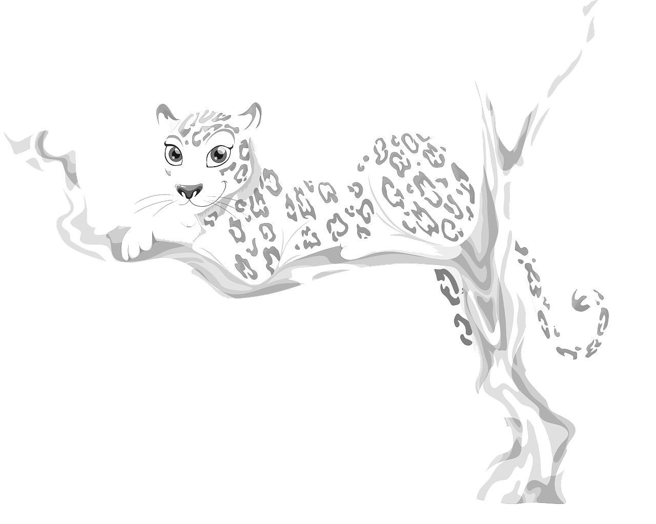 Dibujo para colorear de un leopardo