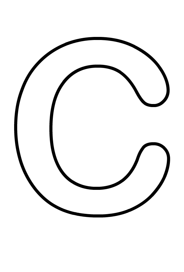  Dibujo de letra mayúscula C del alfabeto para colorear