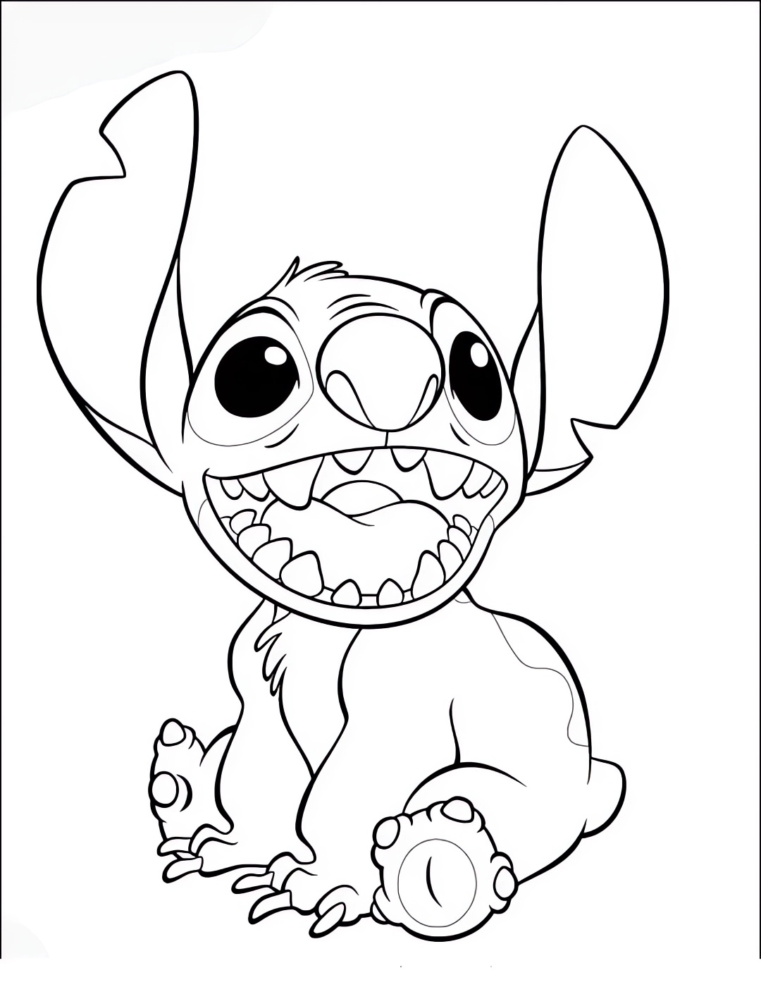 Lilo & Stitch 05 teckning av Lilo & Stitch att trycka och färglägga