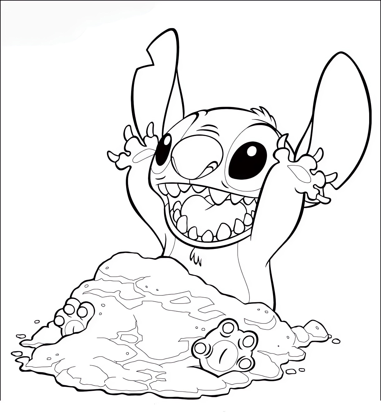Lilo & Stitch 10 teckning av Lilo & Stitch att trycka och färglägga