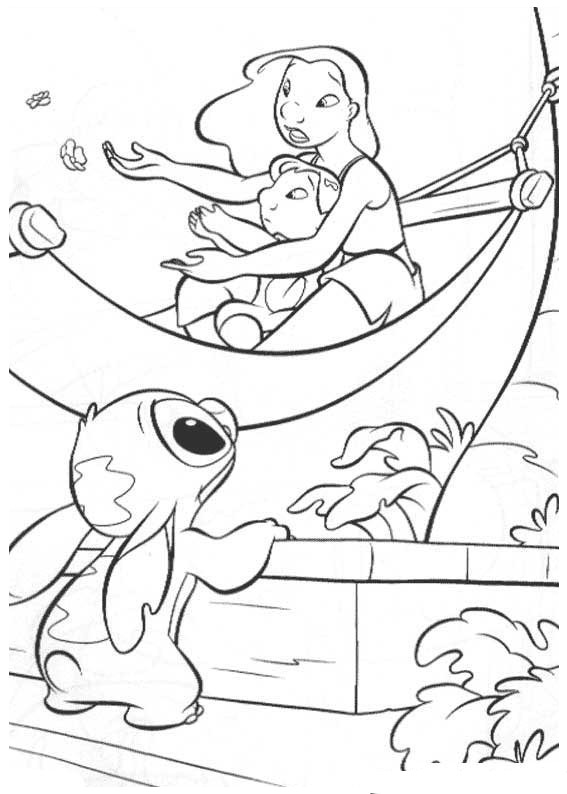 Lilo & Stitch 41 teckning av Lilo & Stitch att trycka och färglägga