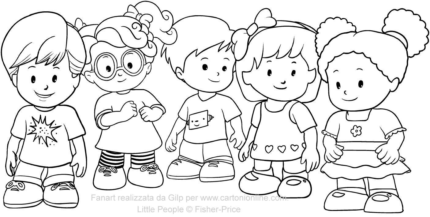 Little People coloring page