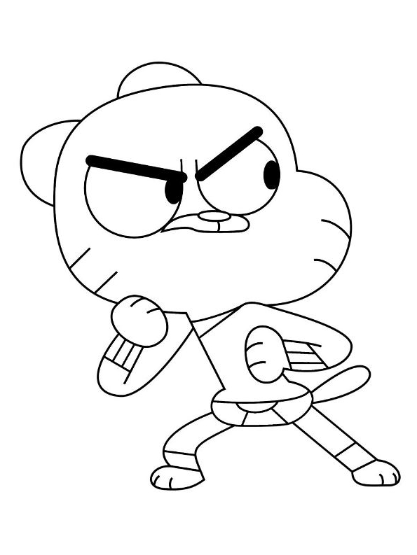 Coloriage 15 de Le monde incroyable de Gumball  imprimer et colorier