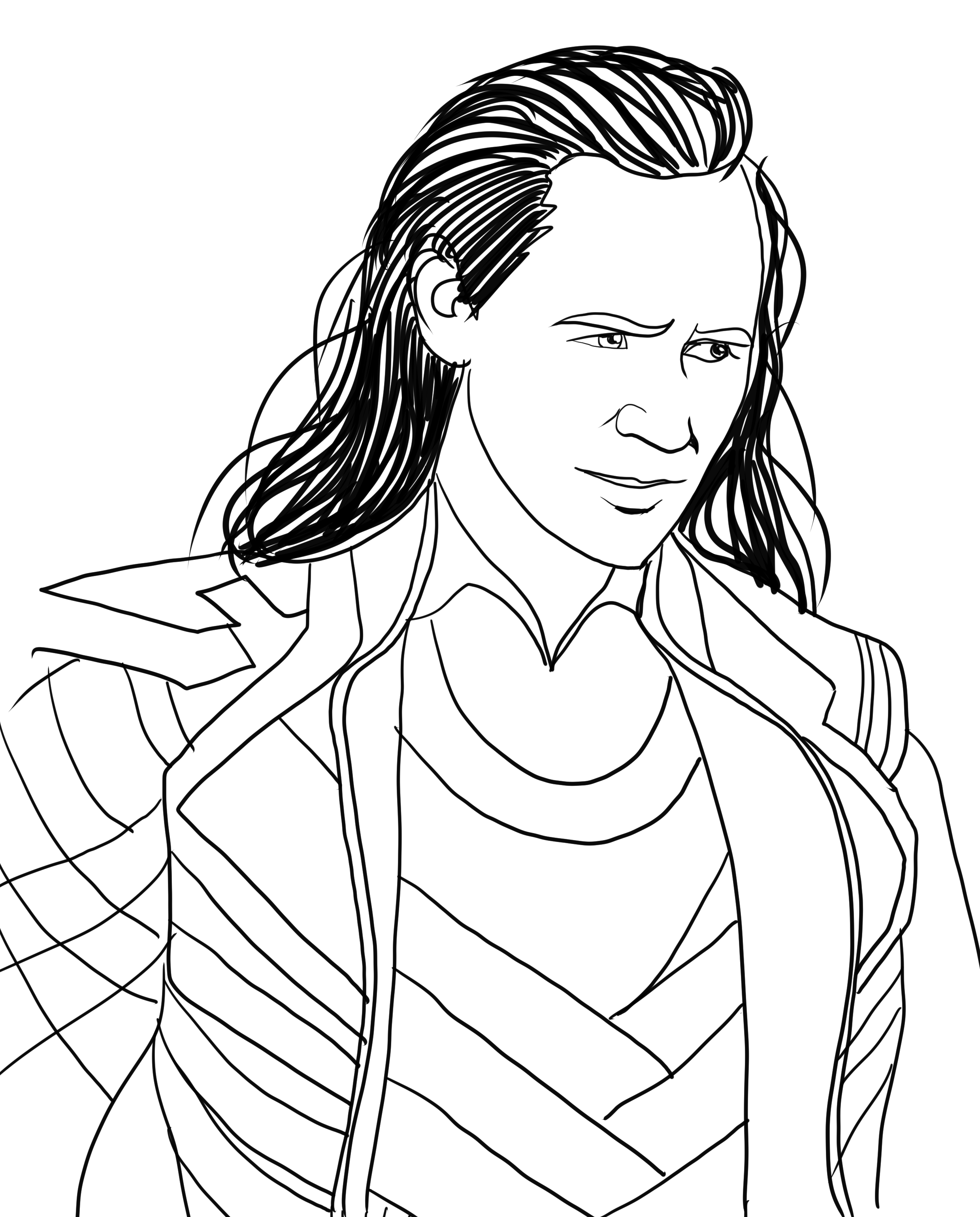 Desenho de Loki 05 de Loki para imprimir e colorir